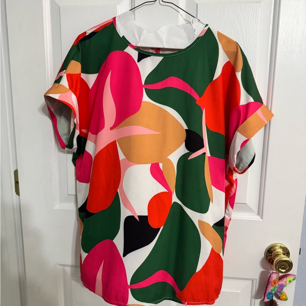 Colorful Abstract Women's Top